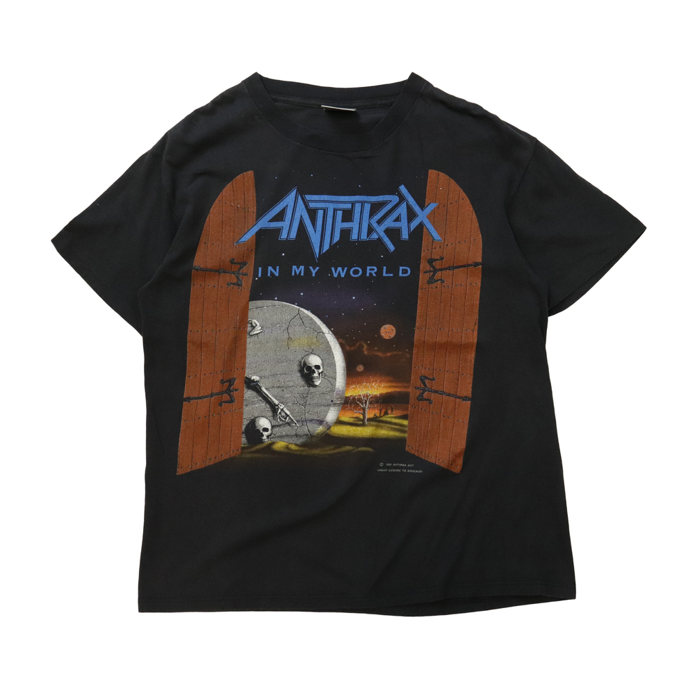 Vintage 1990 Anthrax In My World Graphic T-Shirt Size L